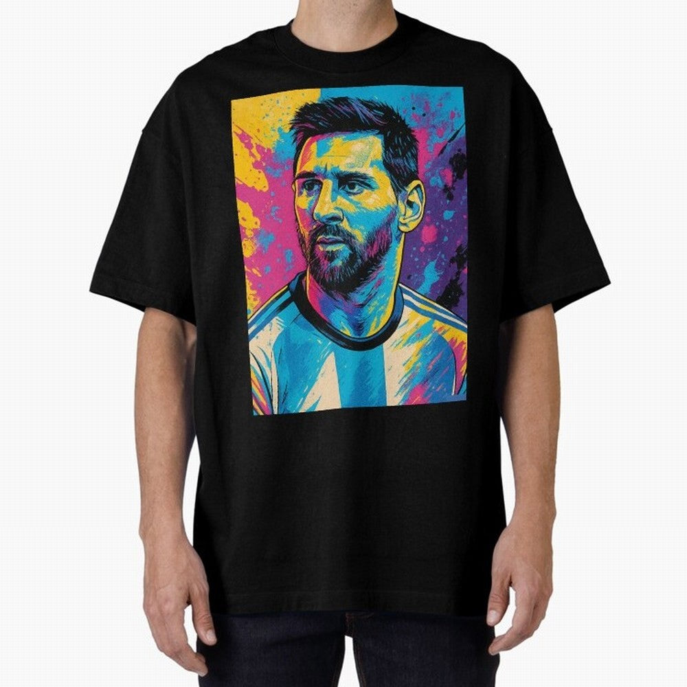 Argentina World Champs Messi Number Oversized T-Shirt Stand with FIFA World Cup 2026 Group Stage Made for CR7, Brazil, Portugal and Argentina Energy, Football Passion, Legendary Performances, Festival Vibes and Supporter Community; Great for