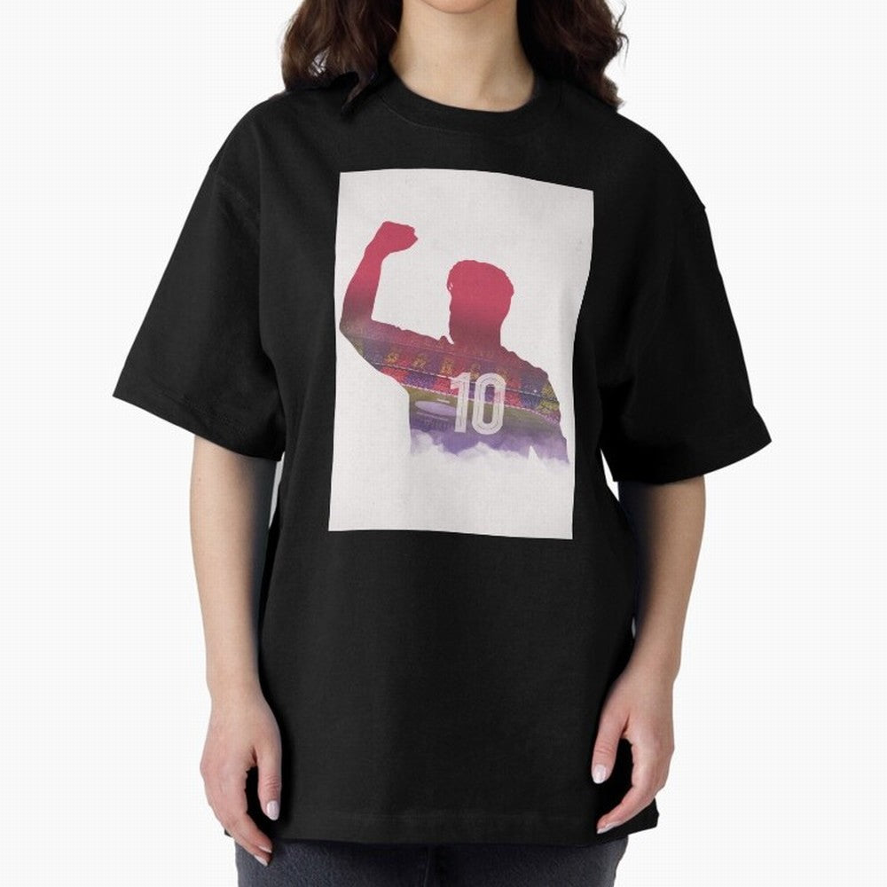 Lionel Messi Artwork Oversized T-Shirt Bring a Champion Mindset to FIFA World Cup 2026 Group Stage for Fans of CR7 and Messi and Argentina, France and Brazil, Bringing Stadium Chants, National Pride, Trophy Dreams and Unforgettable Football