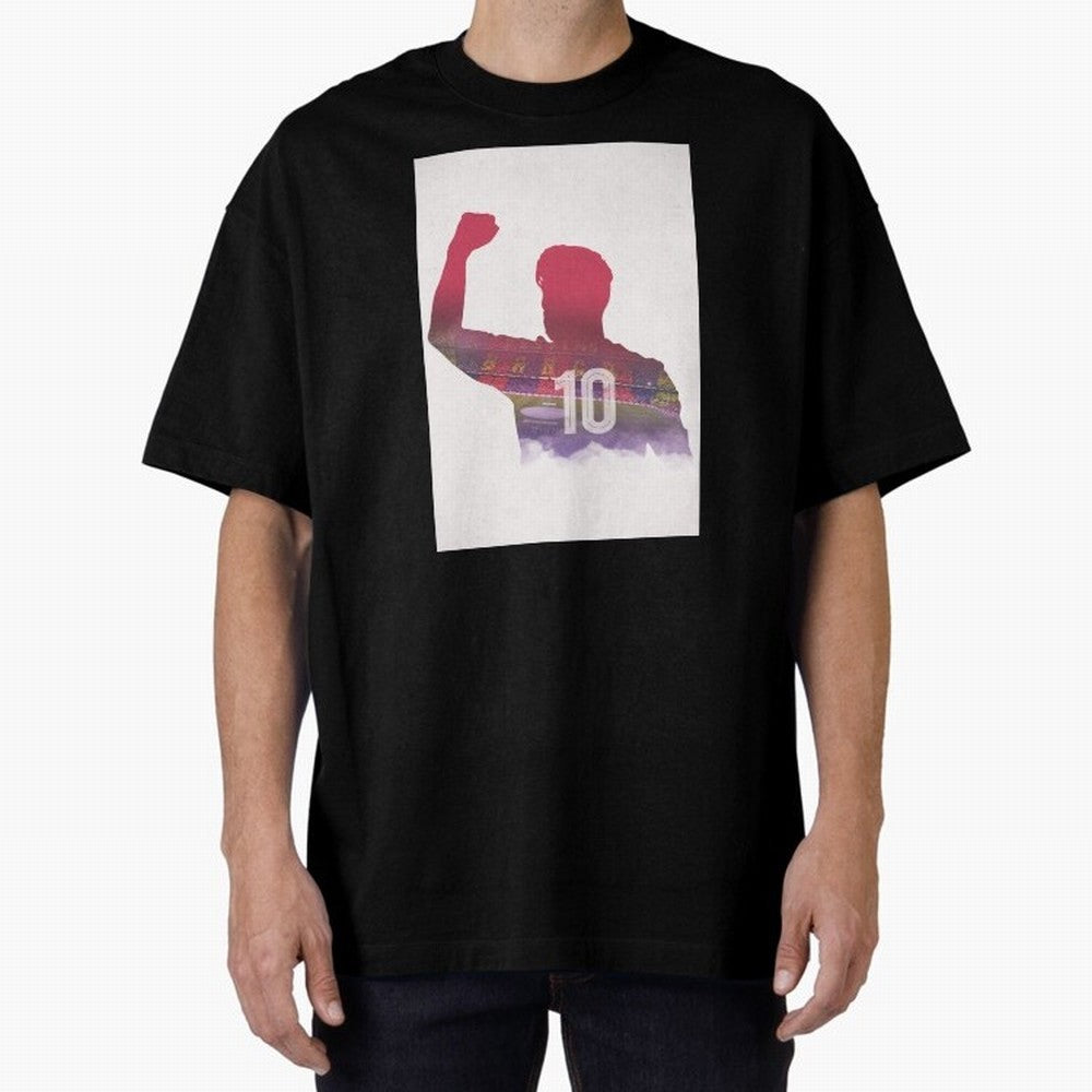Lionel Messi Artwork Oversized T-Shirt Bring a Champion Mindset to FIFA World Cup 2026 Group Stage for Fans of CR7 and Messi and Argentina, France and Brazil, Bringing Stadium Chants, National Pride, Trophy Dreams and Unforgettable Football