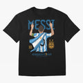 The King Leo Messi Legend Oversized T-Shirt Celebrate the Biggest Stage of Match Day Hype around FIFA World Cup 2026 Group Stage, Messi and Cristiano Ronaldo, Spain, Championship Spirit, Famous Goals, Roaring Crowds and International Football