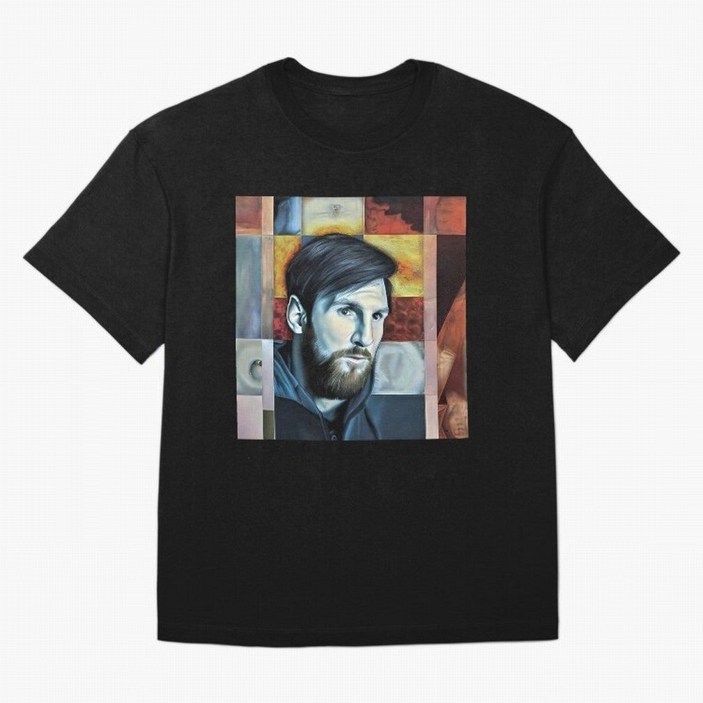 Messi on digital board Oversized T-Shirt Join the Countdown to FIFA World Cup 2026 USA Canada Mexico Spirit, Connected to Spain, Cristiano Ronaldo, Haaland and CR7, Classic Soccer Heritage, Championship Pressure, Fan Loyalty and International