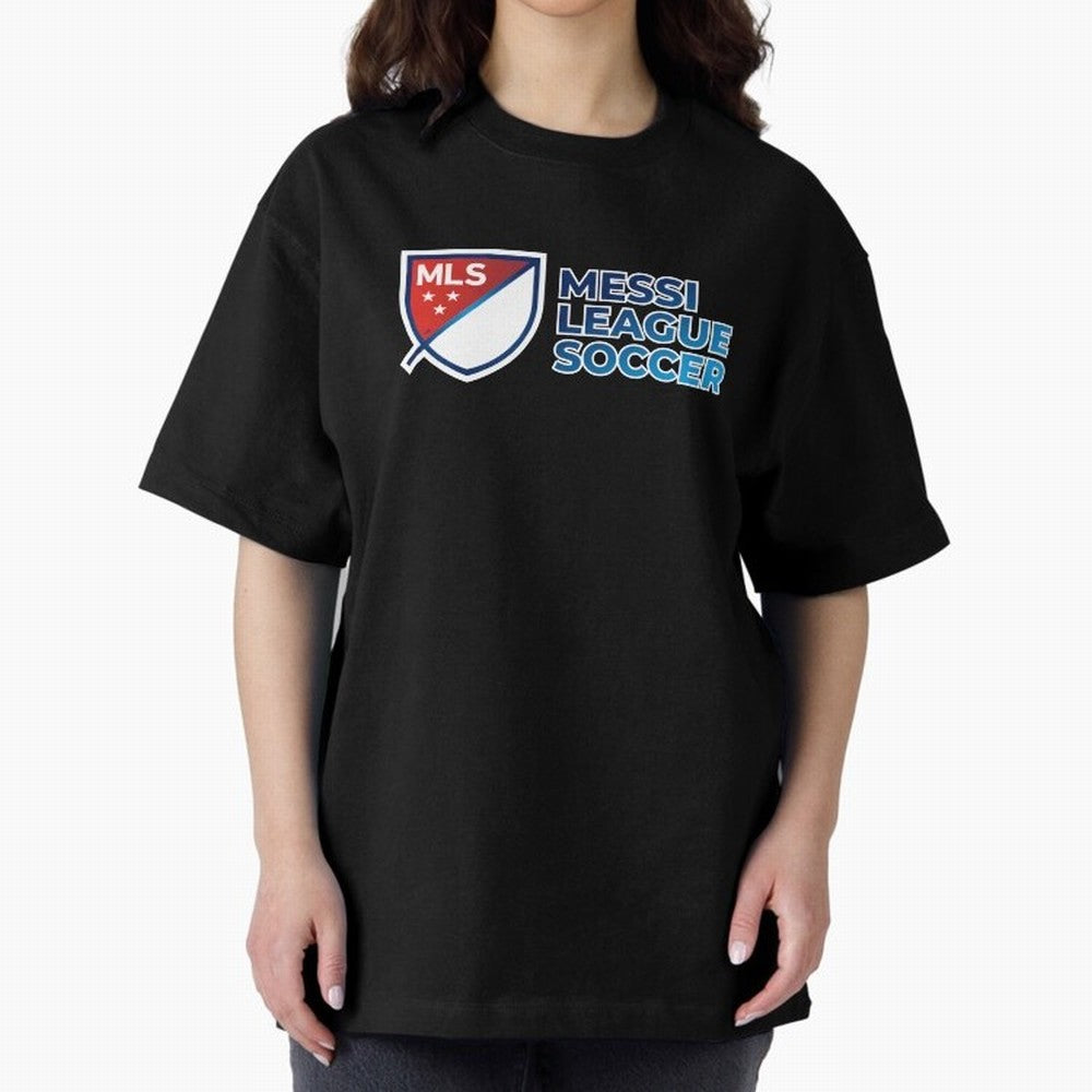 MLS Messi League Soccer Oversized T-Shirt Celebrate FIFA World Cup 2026 USA Canada Mexico Highlighting CR7 and Messi, Portugal, Spain and Germany Energy, Supporter Pride, Iconic Celebrations, Legendary Names and Global Match Day Energy; Made for