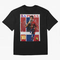 Lionel Messi 2009 UCL Barcelona Poster Oversized T-Shirt Show Love for Legendary Goals in FIFA World Cup 2026 Spirit, Filled with Germany, Neymar, Haaland and Cristiano Ronaldo, Goal Celebration Energy, Supporter Heritage, Football Icons and