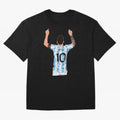Lionel Messi Oversized T-Shirt Celebrate Fan Favorites in FIFA World Cup 2026 Highlighting Messi, Neymar and Mbappe, Portugal, Spain and Germany Energy, Match Day Excitement, Supporter Culture, Golden Goals and Global Football Passion; Built for