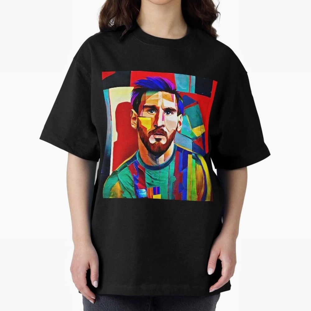 digital image of Messi Oversized T-Shirt Celebrate Fan Favorites in FIFA World Cup 2026 Group Stage for Fans of Messi, Neymar and Mbappe and Spain, Bringing Match Day Excitement, Supporter Culture, Golden Goals and Global Football Passion; Ideal