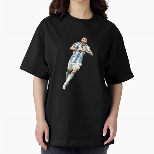 Angel Di Maria Oversized T-Shirt Join the Countdown to FIFA World Cup 2026 Group Stage Spirit, with Brazil, Messi, Neymar and Mbappe, Retro Football Energy, Iconic Rivalries, Trophy Chase Drama and Stadium Atmosphere; Built for Supporters Chasing