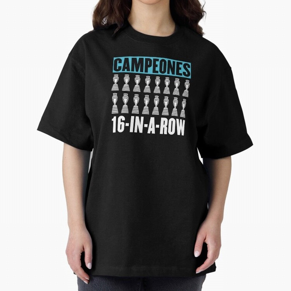 CHAMPIONS 16-IN-A-ROW Classic T-Shirt Celebrate FIFA World Cup 2026 Spirit, Filled with Spain, Cristiano Ronaldo, Champion Mindset, Group Stage Buzz, Knockout Tension and Passionate Fan Culture; Ideal for Football Dads, Football Moms, Friends,