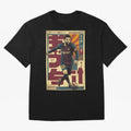 Retro 70's Japanese Messi Oversized T-Shirt Carry National Pride through Match Day Hype around FIFA World Cup 2026 Group Stage, Neymar, Haaland and Cristiano Ronaldo, Argentina and Brazil, Sports Nostalgia, International Competition, Famous Players