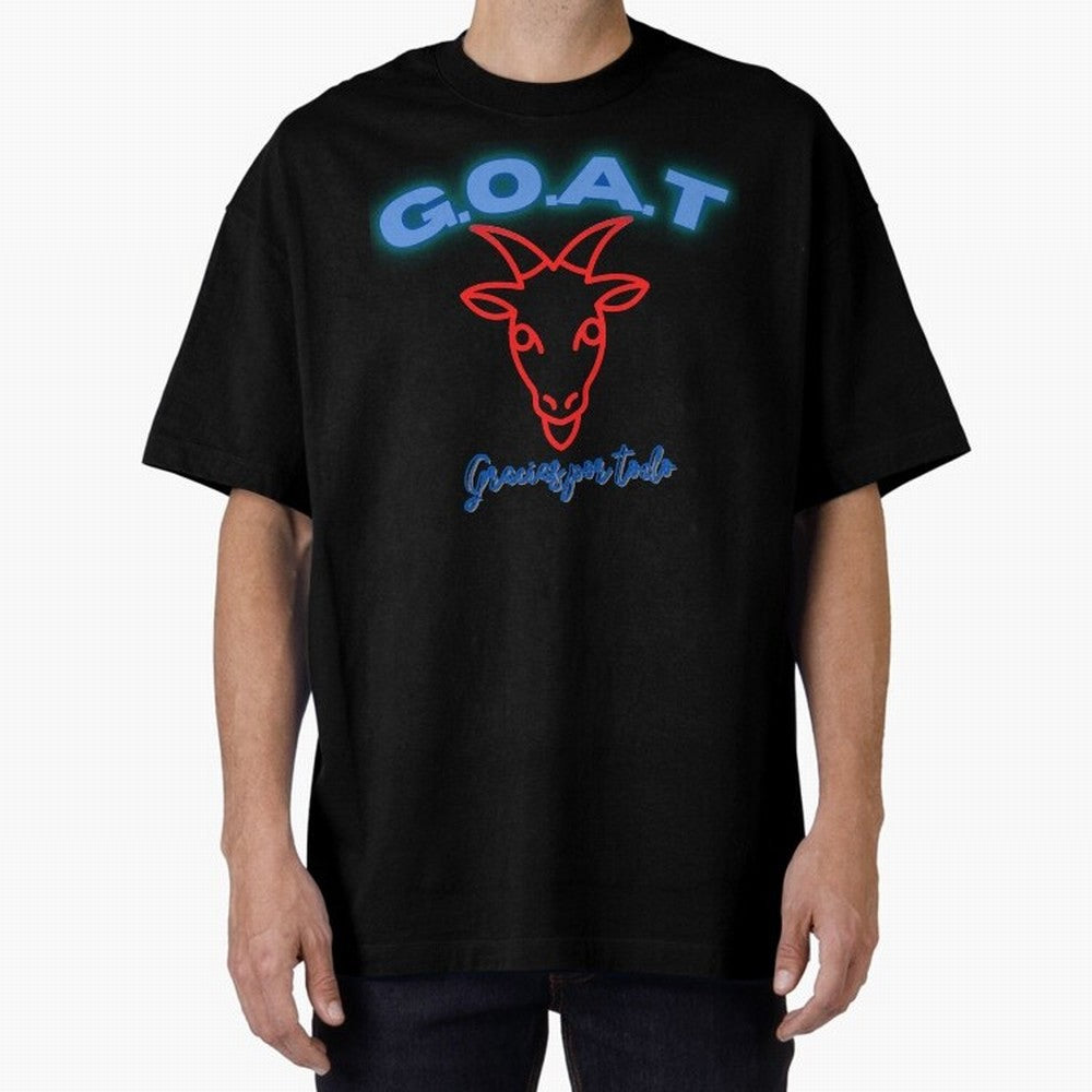 Lionel Messi THANKS GOAT Shirt Oversized T-Shirt Feel the Trophy Chase of FIFA World Cup 2026 Spirit, Centered on Brazil, Portugal and Argentina, Neymar, Stadium Memories, Football Loyalty, International Chants and Championship Tradition; Great for
