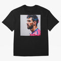 Vibrant Artistic Portrait of Lionel Messi (GOAT) - Digital painting (Version 5) Classic T-Shirt Showcase FIFA World Cup 2026 for Fans of Cristiano Ronaldo, Haaland and CR7 and Brazil, Bringing Global Supporter Spirit, Legendary Goals, National
