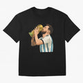 Messi Cup Oversized T-Shirt Celebrate the Biggest Stage of FIFA World Cup 2026 USA Canada Mexico for Fans of Cristiano Ronaldo and France and Portugal, Bringing Worldwide Fan Energy, Dramatic Goals, Stadium Lights and Championship Celebrations;
