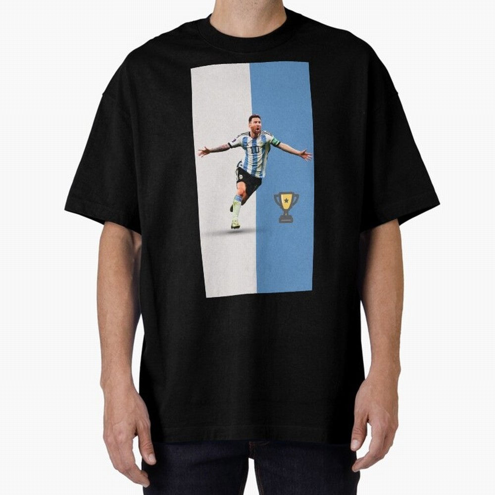 World Cup /Lional Messi/football, soccer Oversized T-Shirt Feel the Trophy Chase of Global Football Passion for FIFA World Cup 2026 USA Canada Mexico, Inspired by Haaland, England, Fan Favorite Moments, National Team Passion, Big Match Drama and