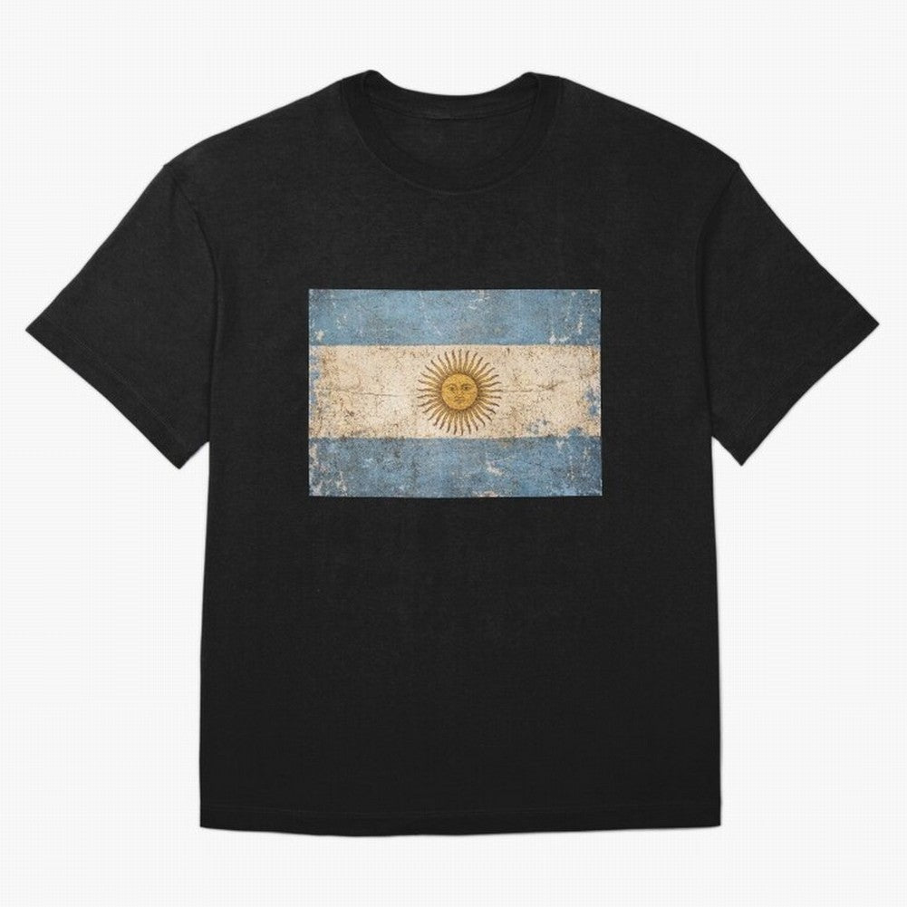 Vintage Argentina Flag Soccer Fan Design Classic T-Shirt Wear the Spirit of Global Football Passion for FIFA World Cup 2026 USA Canada Mexico, Filled with Messi, CR7 and Mbappe, England and Germany, Tournament Hype, Historic Matchups, Family