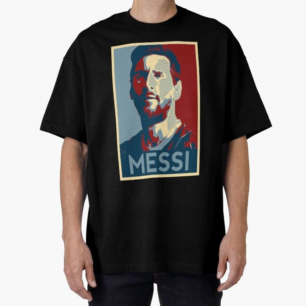 Lionel Messi Oversized T-Shirt Feel the Trophy Chase of FIFA World Cup 2026 Group Stage Capturing Neymar, Portugal Energy, Vintage Soccer Flavor, Modern Football Stars, National Flags and Final Night Emotion; Great for Supporters Who Love Legendary