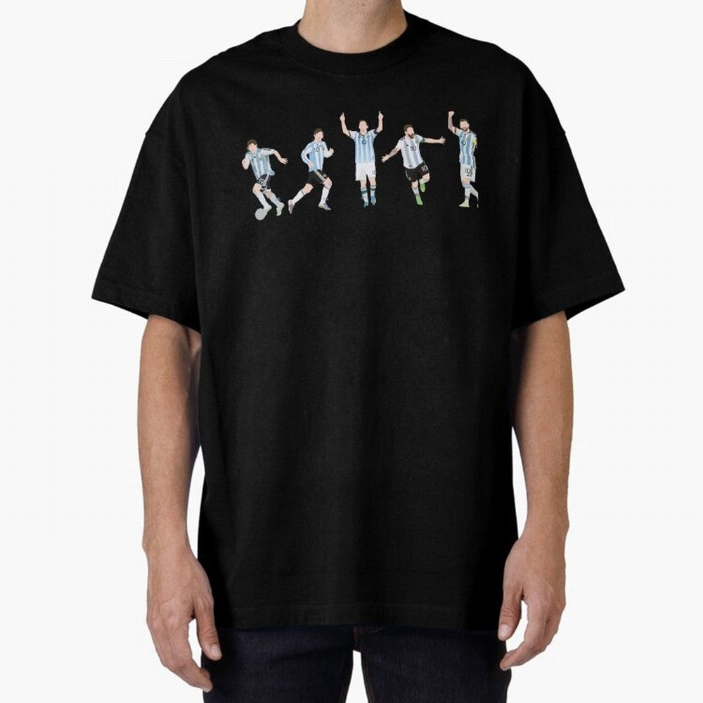 Messi in the World Cups since 2006 Oversized T-Shirt Live for the Drama of FIFA World Cup 2026 Group Stage Spirit, Inspired by France and Portugal, Messi, Neymar and Mbappe, Soccer Culture, Superstar Moments, National Team Dreams and Competitive