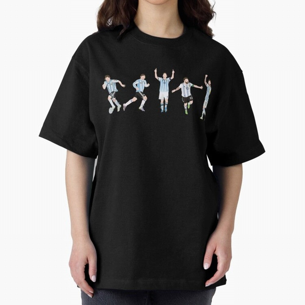 Messi in the World Cups since 2006 Oversized T-Shirt Live for the Drama of FIFA World Cup 2026 Group Stage Spirit, Inspired by France and Portugal, Messi, Neymar and Mbappe, Soccer Culture, Superstar Moments, National Team Dreams and Competitive