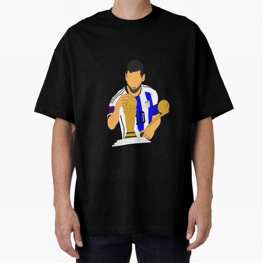 lionel messi Oversized T-Shirt Carry FIFA World Cup 2026 Spirit, Inspired by Netherlands, Haaland, Supporter Pride, Iconic Celebrations, Legendary Names and Global Match Day Energy; Great for Watch Parties, Sports Bars, Family Nights, Fan Clubs and