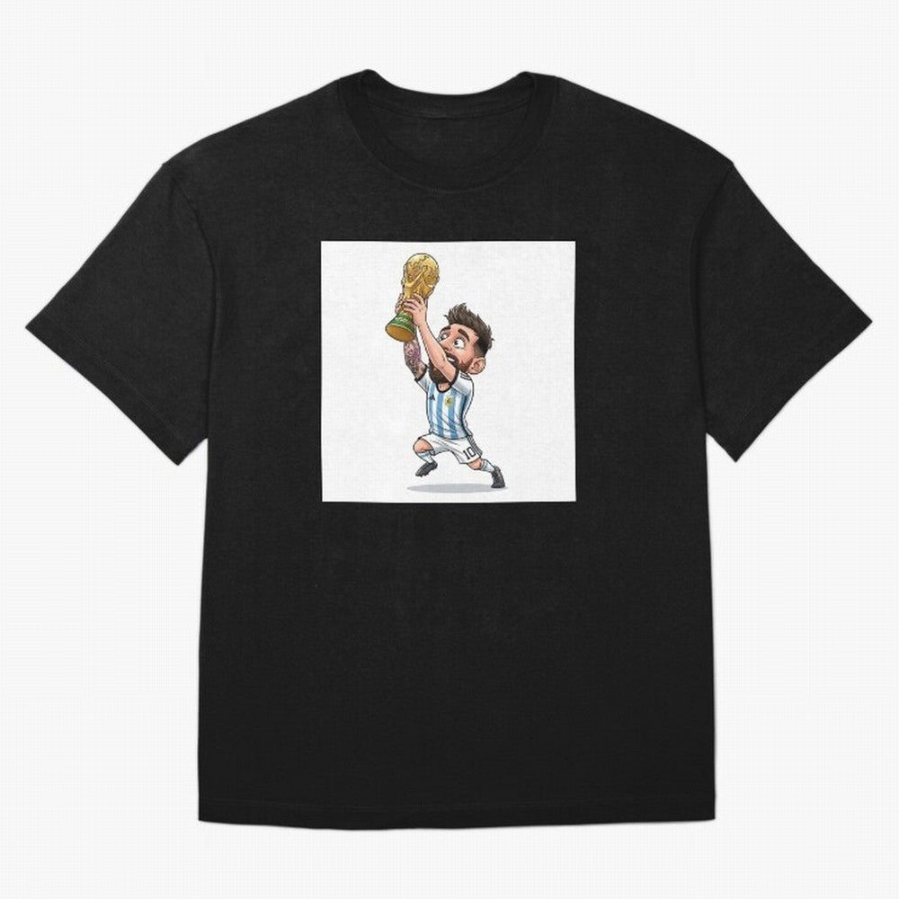 Lionel Messi Oversized T-Shirt Carry the Dream of Global Football Passion for FIFA World Cup 2026 Group Stage, Celebrating CR7 and Messi, France and Portugal, Global Supporter Spirit, Legendary Goals, National Colors and Tournament Celebration;