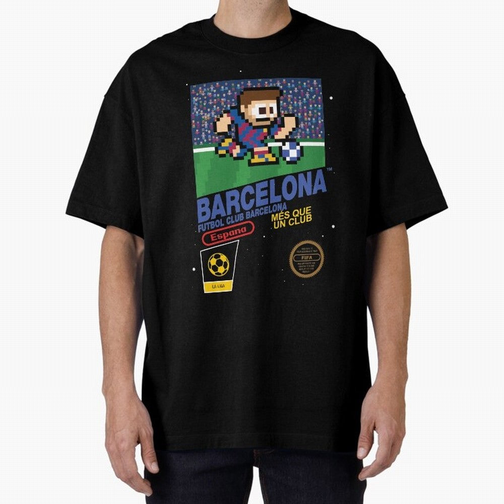 FC Barcelona (8-bit Football / Soccer Videogame Cart) Essential T-Shirt Honor the Football Icons of FIFA World Cup 2026 Group Stage for Fans of Messi, Neymar and Mbappe and Germany, Bringing Fan Favorite Moments, National Team Passion, Big Match