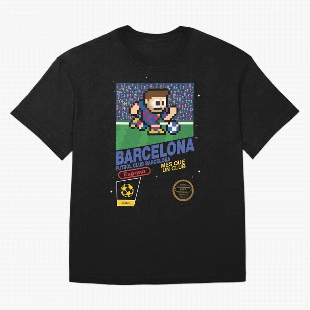 FC Barcelona (8-bit Football / Soccer Videogame Cart) Essential T-Shirt Honor the Football Icons of FIFA World Cup 2026 Group Stage for Fans of Messi, Neymar and Mbappe and Germany, Bringing Fan Favorite Moments, National Team Passion, Big Match