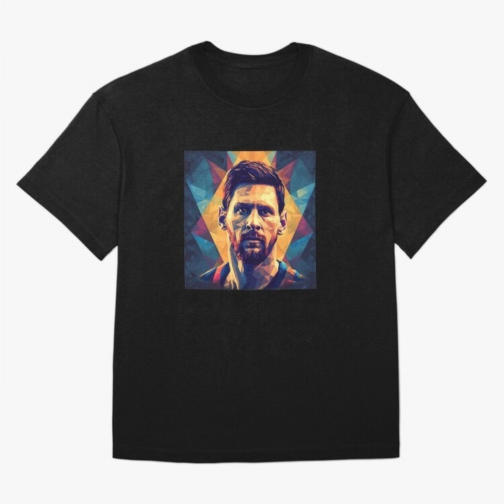 Lionel Messi Portrait Vector Classic T-Shirt Follow the Road to the FIFA World Cup 2026 Group Stage Journey through Mbappe Highlights, Argentina and Brazil Pride, Soccer Culture, Superstar Moments, National Team Dreams and Competitive Fire; Perfect