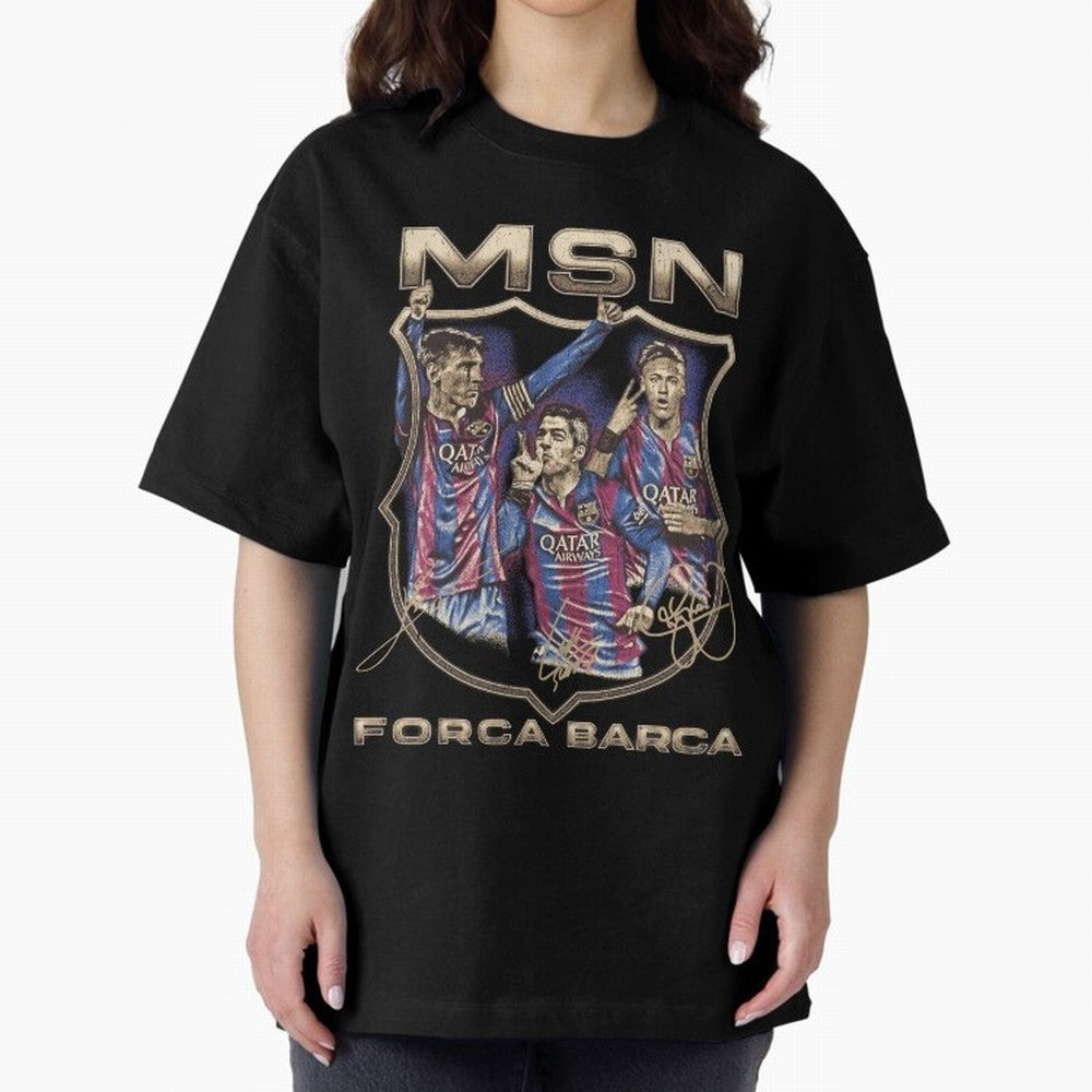 MSN of Barcelona Classic T-Shirt Follow the Road to Match Day Hype around FIFA World Cup 2026 USA Canada Mexico, CR7 and Messi, England and Germany, Soccer Culture, Superstar Moments, National Team Dreams and Competitive Fire; Ideal for Football