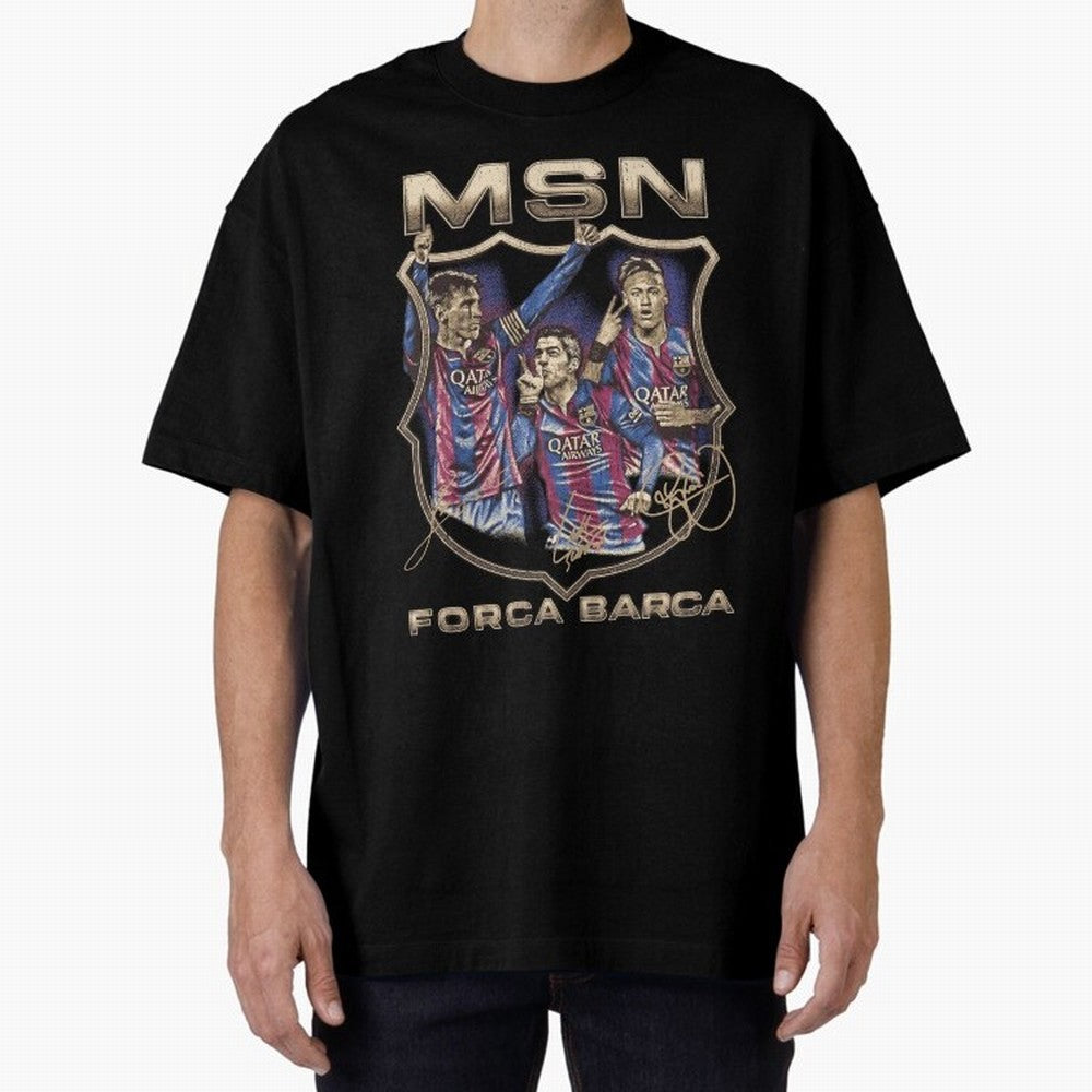 MSN of Barcelona Classic T-Shirt Follow the Road to Match Day Hype around FIFA World Cup 2026 USA Canada Mexico, CR7 and Messi, England and Germany, Soccer Culture, Superstar Moments, National Team Dreams and Competitive Fire; Ideal for Football
