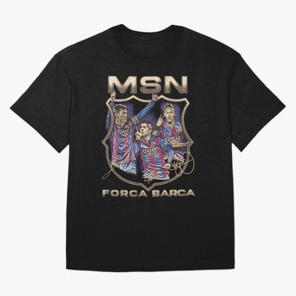 MSN of Barcelona Classic T-Shirt Follow the Road to Match Day Hype around FIFA World Cup 2026 USA Canada Mexico, CR7 and Messi, England and Germany, Soccer Culture, Superstar Moments, National Team Dreams and Competitive Fire; Ideal for Football