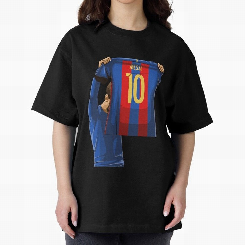 Lionel Messi Oversized T-Shirt Carry Global Football Passion for FIFA World Cup 2026, Featuring Messi, CR7 and Mbappe, France, Sports Nostalgia, International Competition, Famous Players and Unforgettable Victories; Made for Collectors Who Enjoy