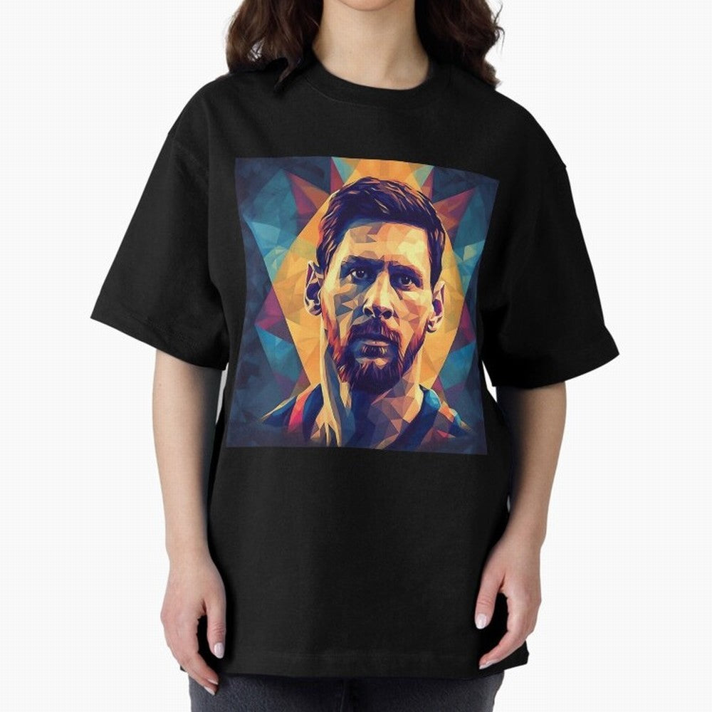 Lionel Messi Portrait Vector Art Classic T-Shirt Upgrade the FIFA World Cup 2026 Group Stage Journey through Neymar Highlights, Spain Pride, Vintage Soccer Flavor, Modern Football Stars, National Flags and Final Night Emotion; Made for Collectors