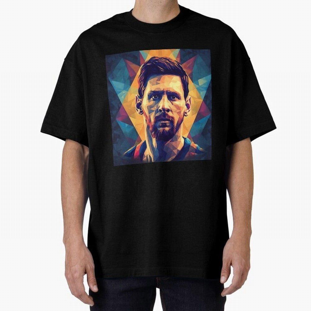 Lionel Messi Portrait Vector Art Classic T-Shirt Upgrade the FIFA World Cup 2026 Group Stage Journey through Neymar Highlights, Spain Pride, Vintage Soccer Flavor, Modern Football Stars, National Flags and Final Night Emotion; Made for Collectors