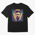 Lionel Messi Portrait Vector Art Classic T-Shirt Upgrade the FIFA World Cup 2026 Group Stage Journey through Neymar Highlights, Spain Pride, Vintage Soccer Flavor, Modern Football Stars, National Flags and Final Night Emotion; Made for Collectors