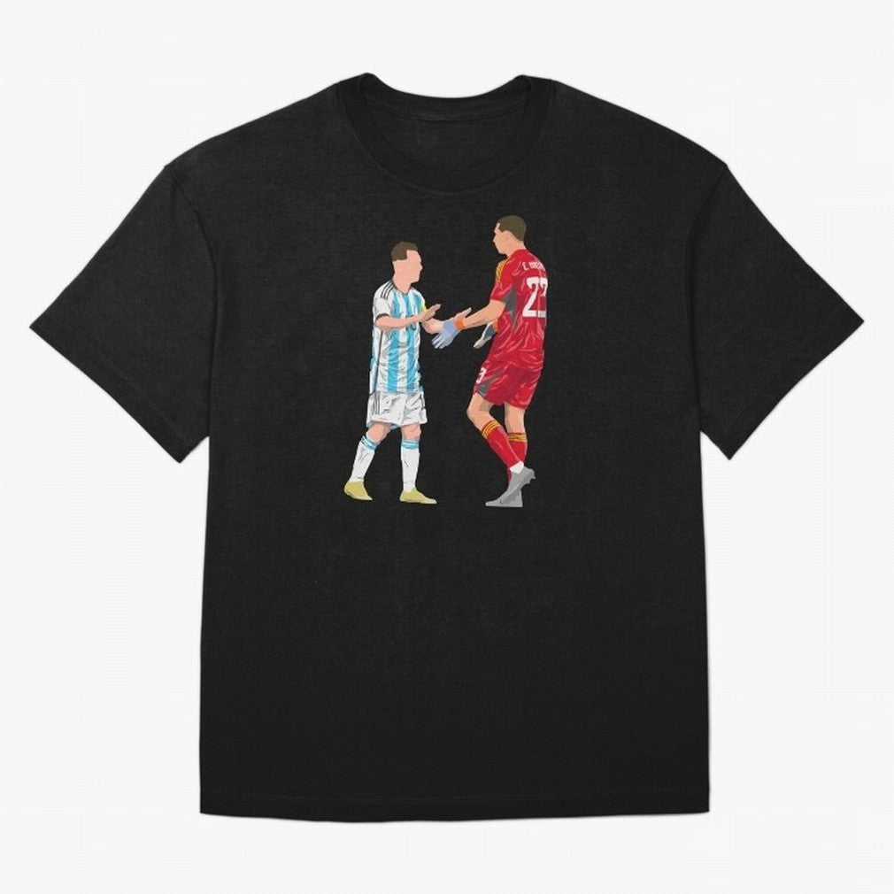 Messi and Martinez Celebrates World Cup 2022 Oversized T-Shirt Feel the Heartbeat of FIFA World Cup 2026 Group Stage Featuring Haaland and Mbappe, Argentina, France and Brazil Energy, Retro Football Energy, Iconic Rivalries, Trophy Chase Drama and