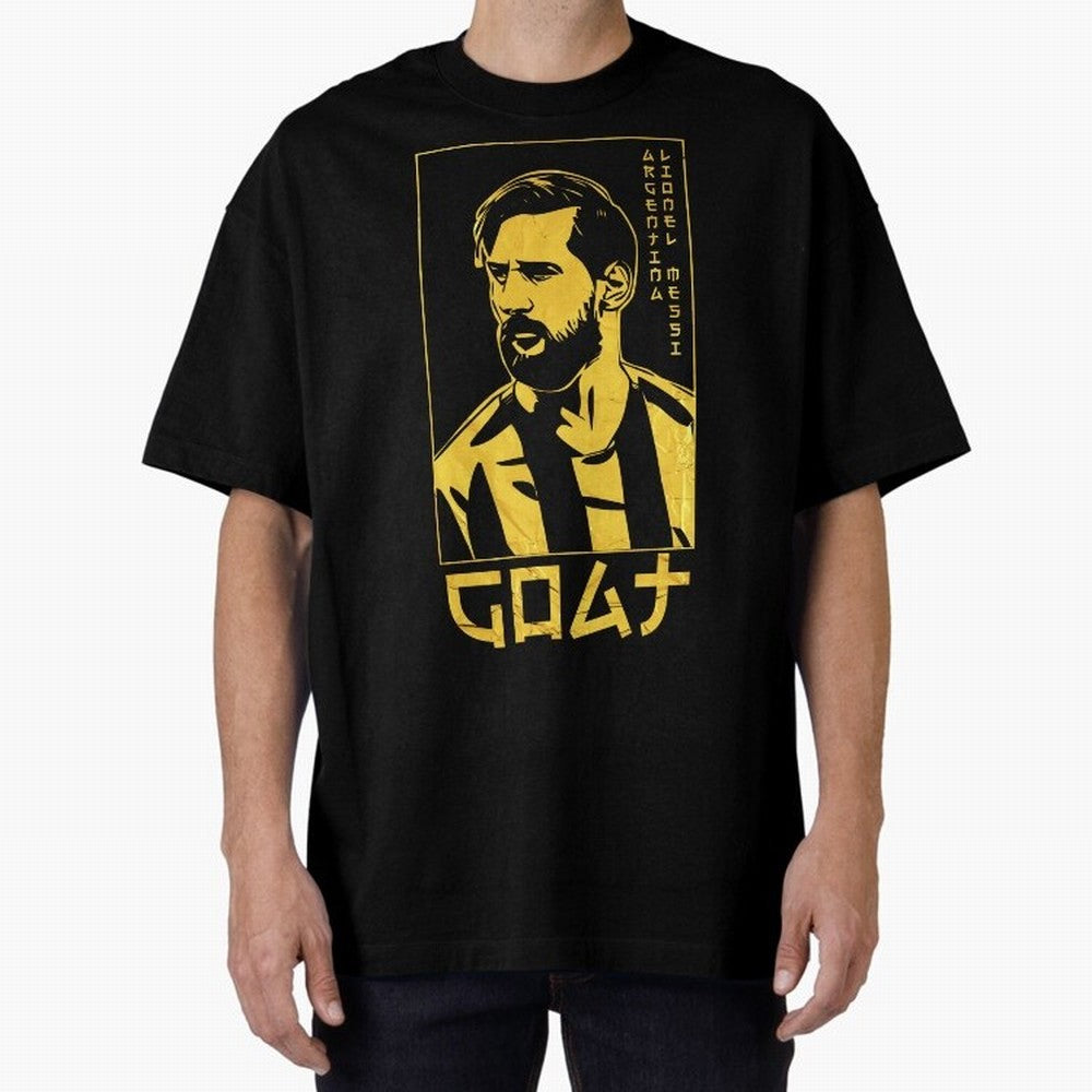 Lionel Messi Golden Style Portrait art illustration Classic T-Shirt Celebrate Global Passion for the FIFA World Cup 2026 USA Canada Mexico Journey through Mbappe and Neymar Highlights, France Pride, Tournament Hype, Historic Matchups, Family