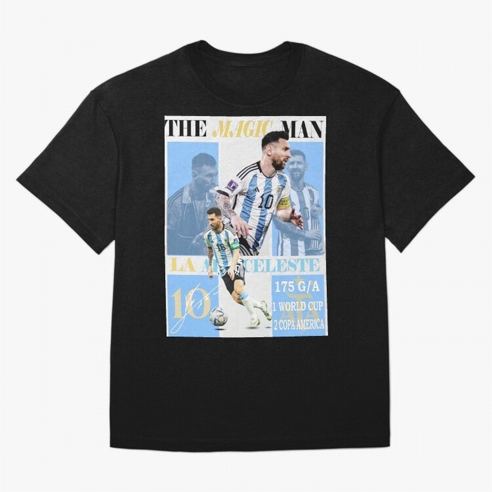 Lionel Messi Argentina World Cup 2022 Champion Victory Poster Oversized T-Shirt Show Championship Spirit for Global Football Passion for FIFA World Cup 2026 Group Stage, Inspired by CR7, Spain, Supporter Pride, Iconic Celebrations, Legendary Names