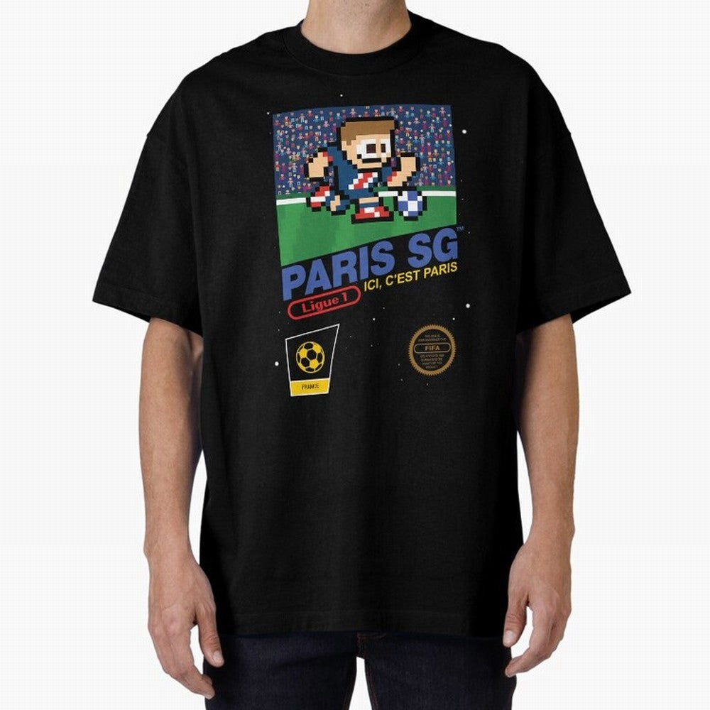 Paris SG v2 8bit Football Essential T-Shirt Join the Countdown to the FIFA World Cup 2026 Group Stage Journey through CR7 and Messi Highlights, Argentina, France and Brazil Pride, Sports Nostalgia, International Competition, Famous Players and