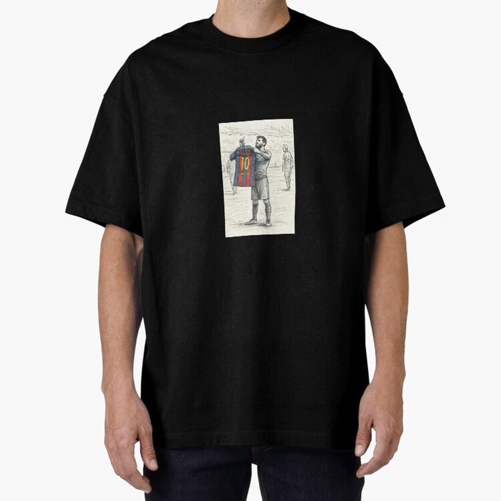 Lionel Messi Iconic Celebration Urban Sketch Classic T-Shirt Celebrate Global Passion for Match Day Hype around FIFA World Cup 2026, Mbappe and Neymar, Argentina, Game Day Rituals, Football Legends, Country Pride and the Road to the Final; Great