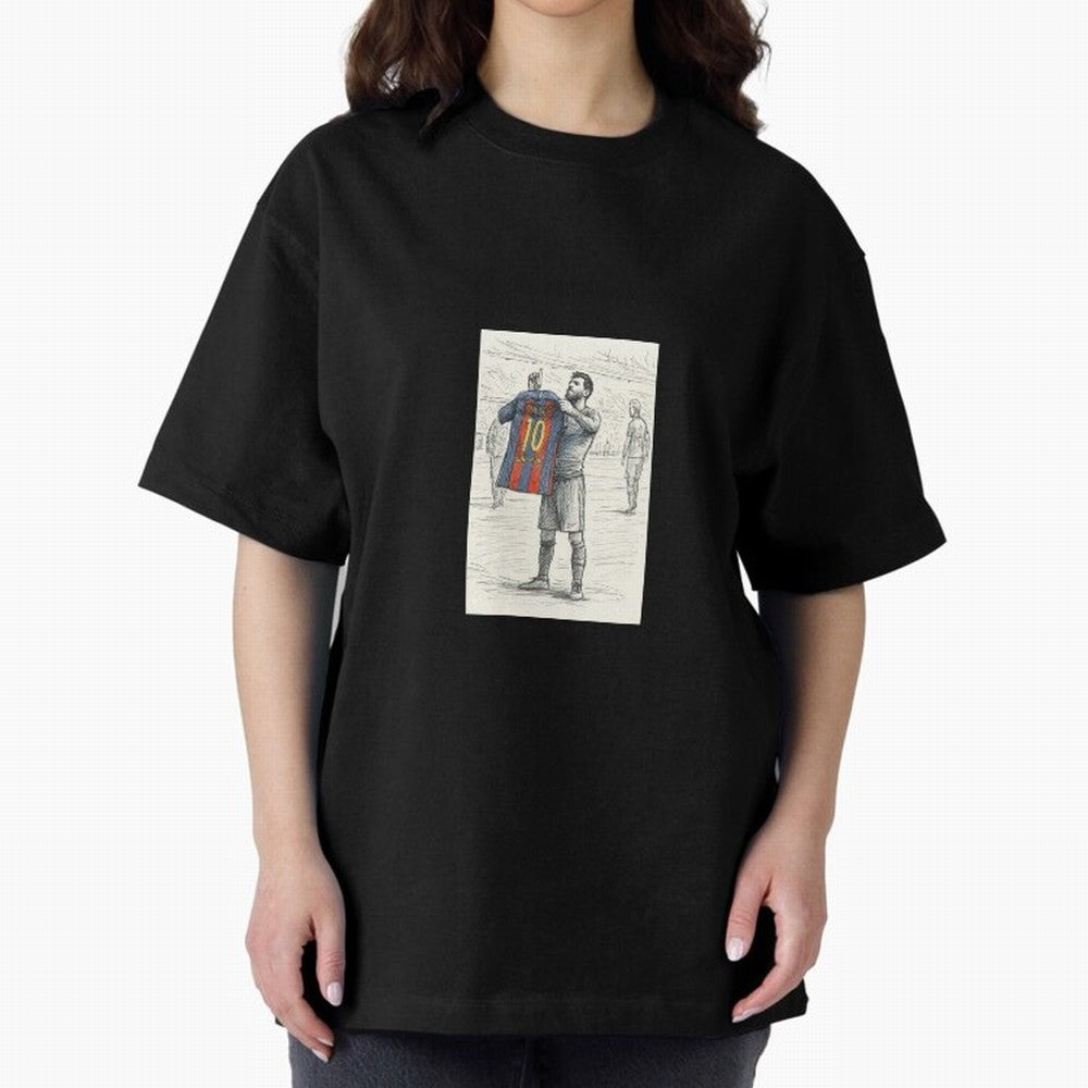 Lionel Messi Iconic Celebration Urban Sketch Classic T-Shirt Celebrate Global Passion for Match Day Hype around FIFA World Cup 2026, Mbappe and Neymar, Argentina, Game Day Rituals, Football Legends, Country Pride and the Road to the Final; Great