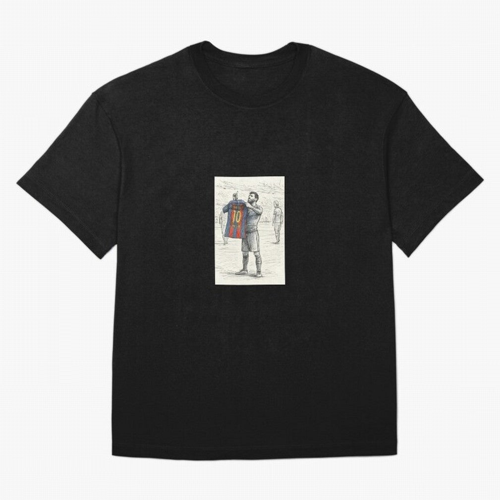 Lionel Messi Iconic Celebration Urban Sketch Classic T-Shirt Celebrate Global Passion for Match Day Hype around FIFA World Cup 2026, Mbappe and Neymar, Argentina, Game Day Rituals, Football Legends, Country Pride and the Road to the Final; Great