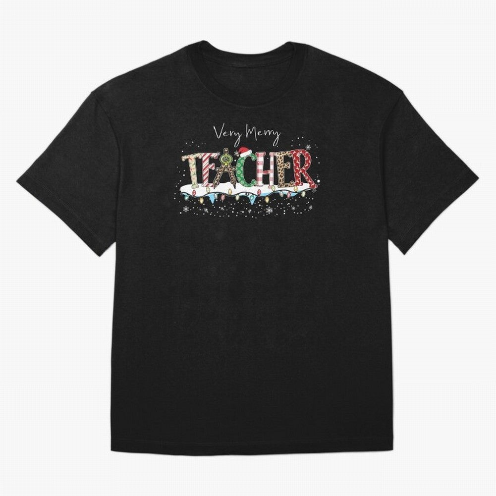 Christmas Teacher Tee, Teacher Holiday Classic T-Shirt Remember Iconic Moments from Match Day Hype around FIFA World Cup 2026 Group Stage, CR7, France and Portugal, Global Supporter Spirit, Legendary Goals, National Colors and Tournament