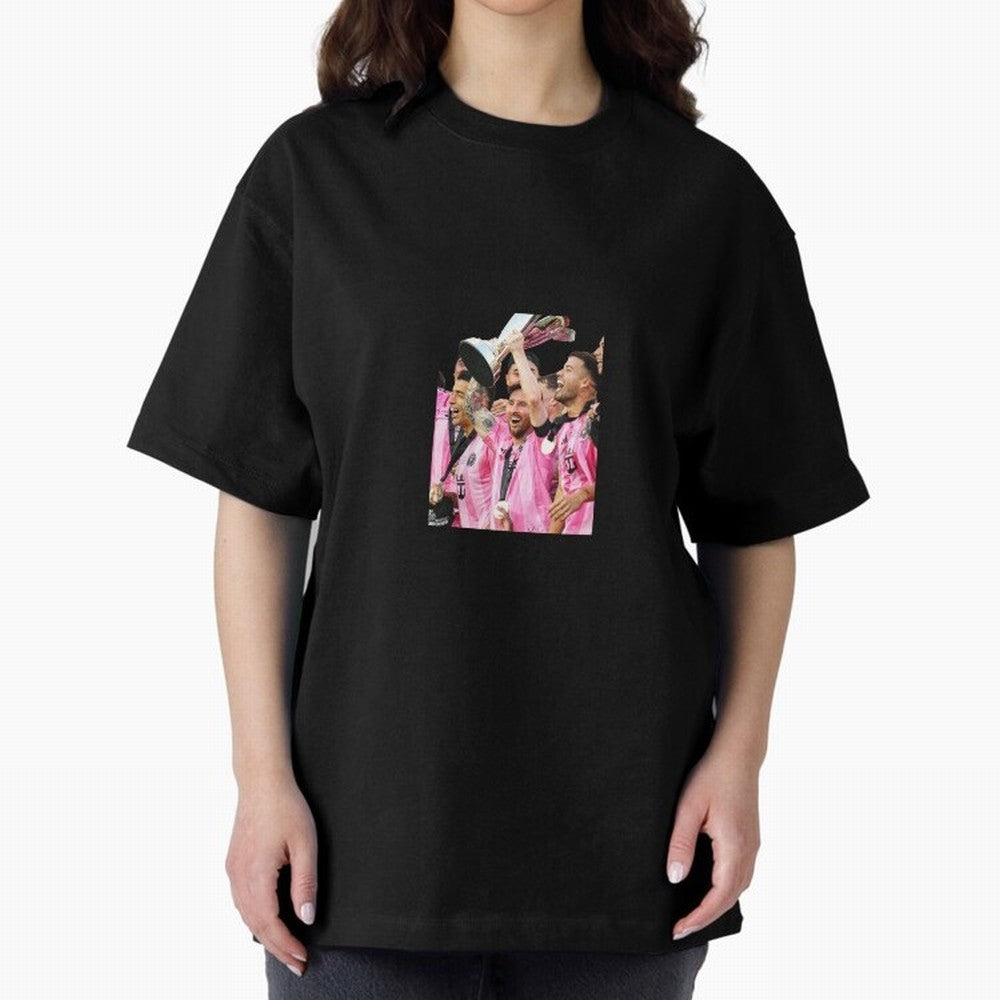 Inter Miami MLS Oversized T-Shirt Turn Up for FIFA World Cup 2026 Spirit, Inspired by Brazil, Portugal and Argentina, Messi, CR7 and Mbappe, Football History, Final Match Energy, Crowd Noise and Once in a Lifetime Moments; Ideal for Football Dads,