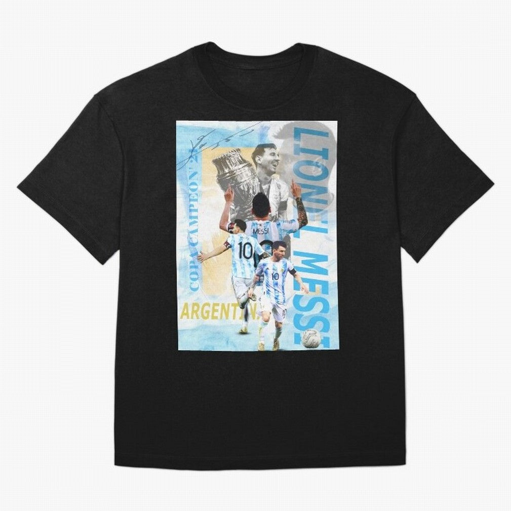 Lionel Messi Argentina Champion Poster Classic T-Shirt Keep the Match Day Mood of FIFA World Cup 2026 Group Stage for Fans of Messi and England, France and Netherlands, Bringing Tournament Hype, Historic Matchups, Family Viewing Parties and Global
