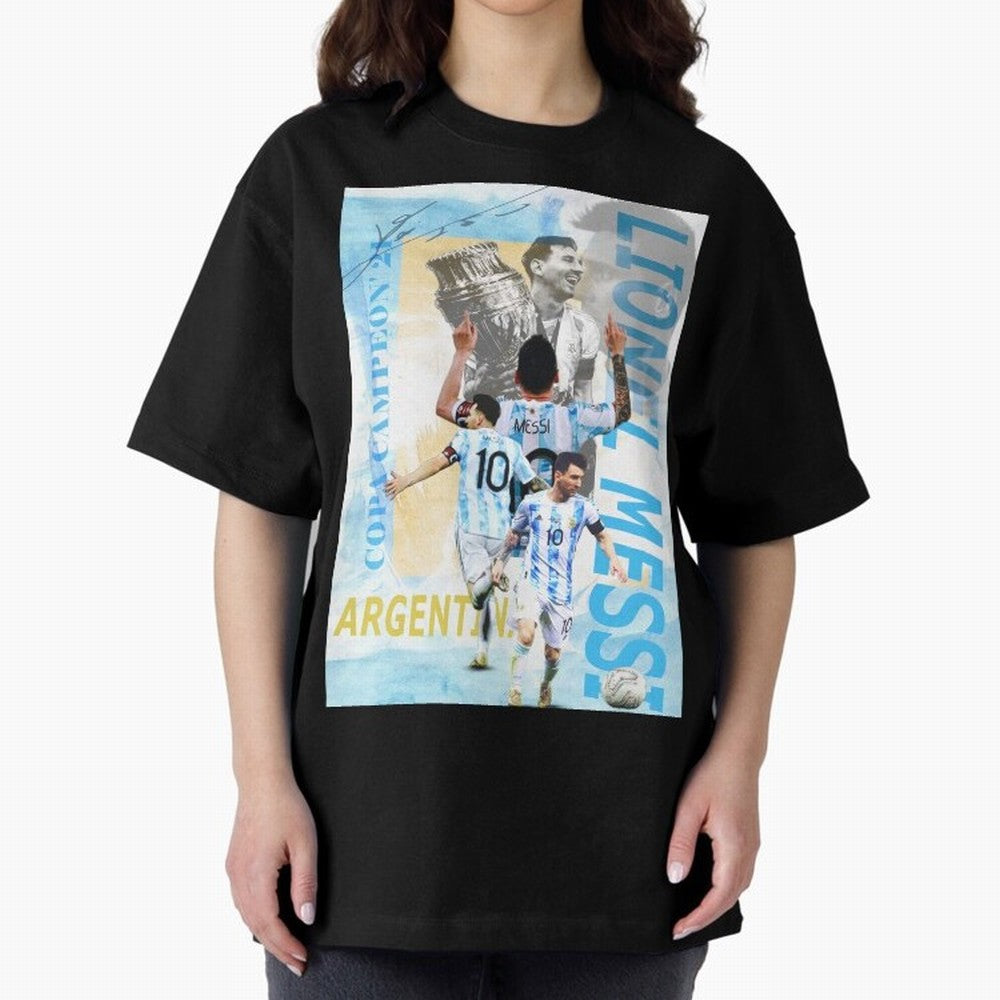 Lionel Messi Argentina Champion Poster Classic T-Shirt Keep the Match Day Mood of FIFA World Cup 2026 Group Stage for Fans of Messi and England, France and Netherlands, Bringing Tournament Hype, Historic Matchups, Family Viewing Parties and Global