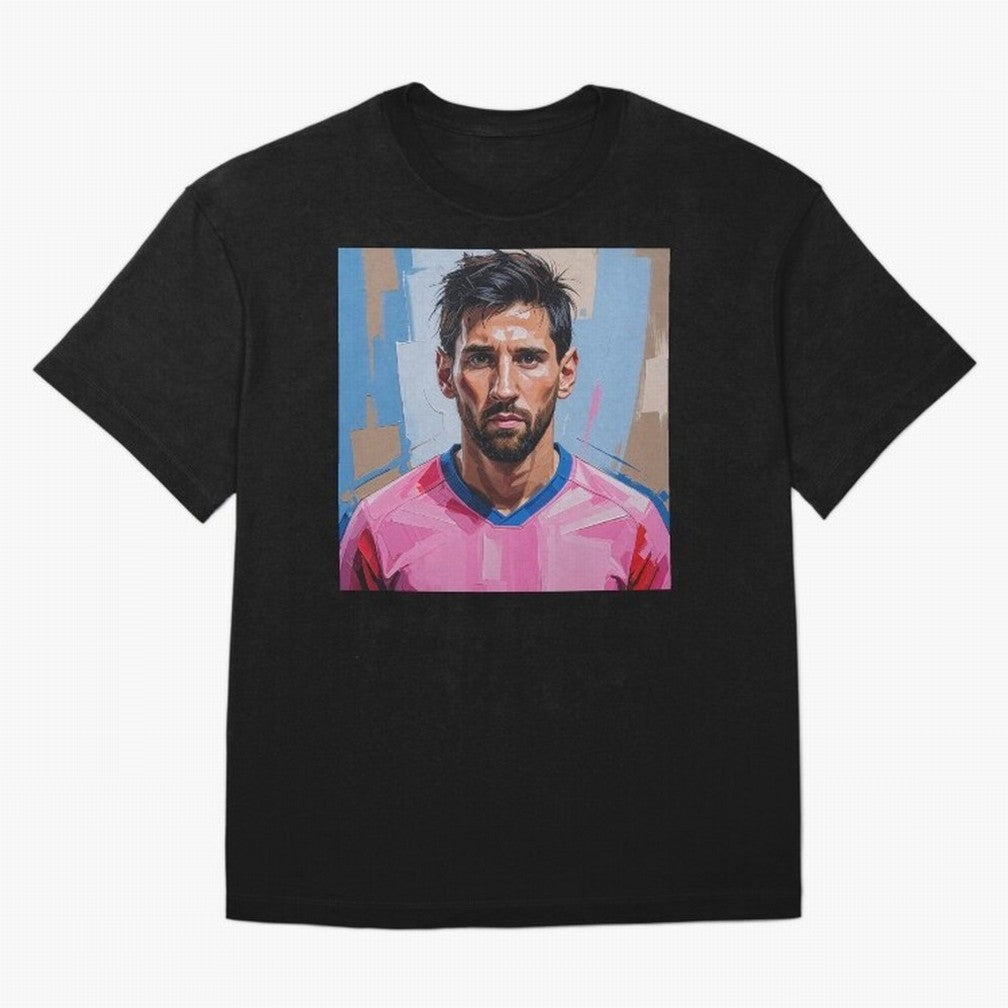 Vibrant Artistic Portrait of Lionel Messi (GOAT) - Digital painting (Version 2) Classic T-Shirt Celebrate Rivalries and Pride in FIFA World Cup 2026 USA Canada Mexico Spirit, Made for Argentina and Brazil, Messi and Cristiano Ronaldo, Football