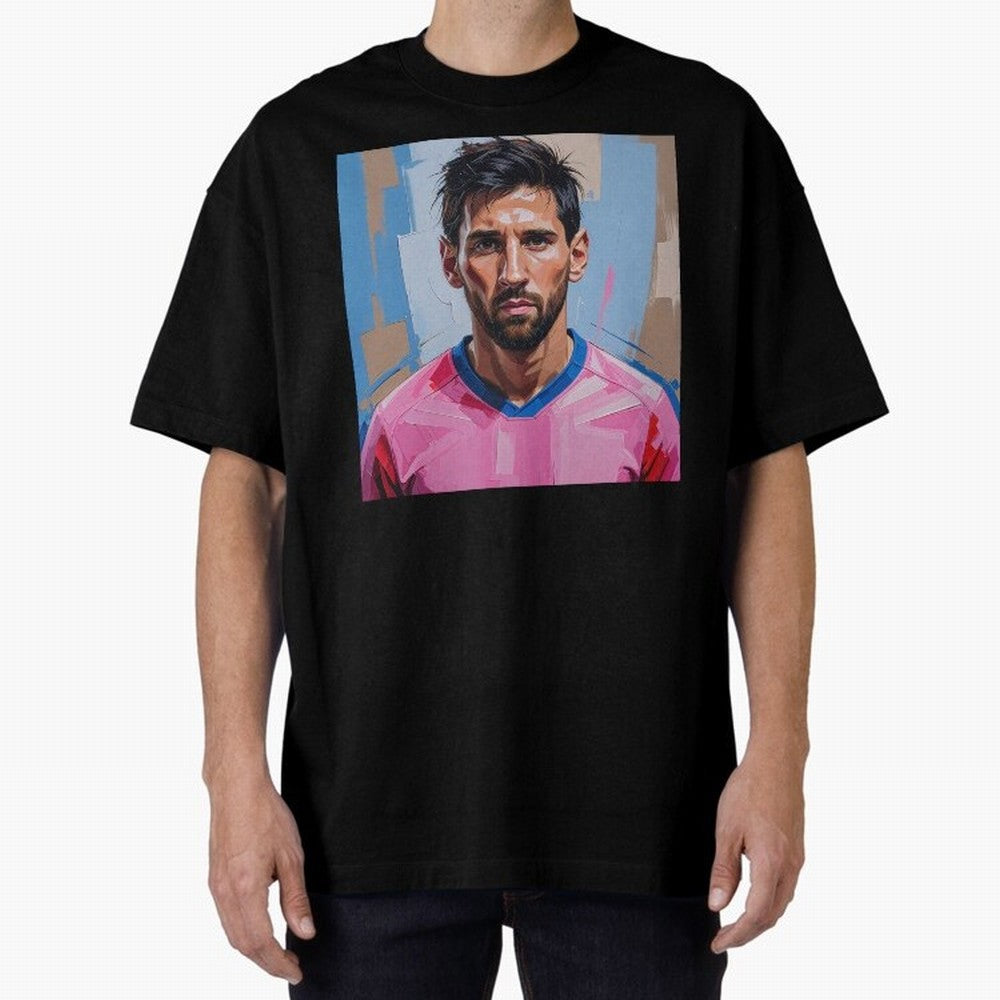 Vibrant Artistic Portrait of Lionel Messi (GOAT) - Digital painting (Version 2) Classic T-Shirt Celebrate Rivalries and Pride in FIFA World Cup 2026 USA Canada Mexico Spirit, Made for Argentina and Brazil, Messi and Cristiano Ronaldo, Football