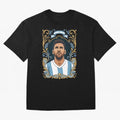 Lionel Messi Argentina Football Legend - Ornate Portrait Classic T-Shirt Share FIFA World Cup 2026 Group Stage for Fans of Mbappe and Neymar and England, Bringing Worldwide Fan Energy, Dramatic Goals, Stadium Lights and Championship Celebrations;