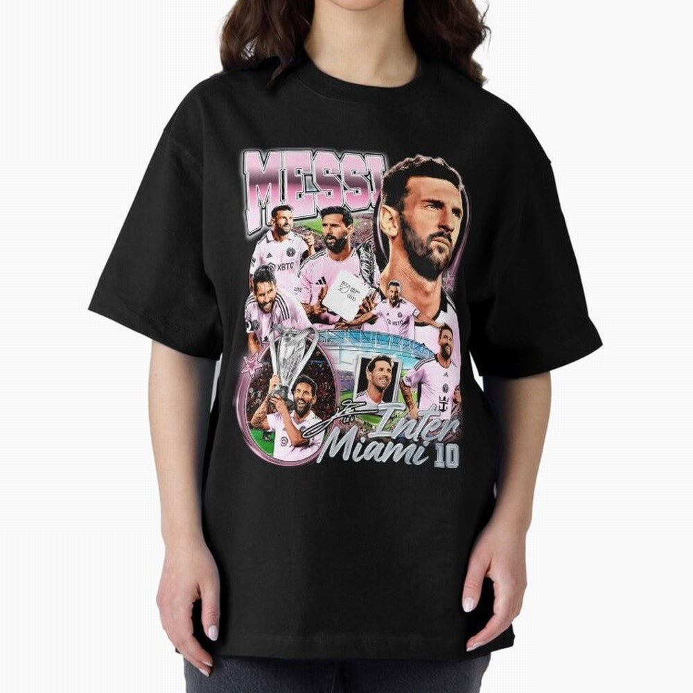 Lionel Messi Inter Miami Retro Vintage bootleg rap tee Classic T-Shirt Live for the Drama of FIFA World Cup 2026 Centered on Haaland, Brazil, Portugal and Argentina Energy, Vintage Soccer Flavor, Modern Football Stars, National Flags and Final