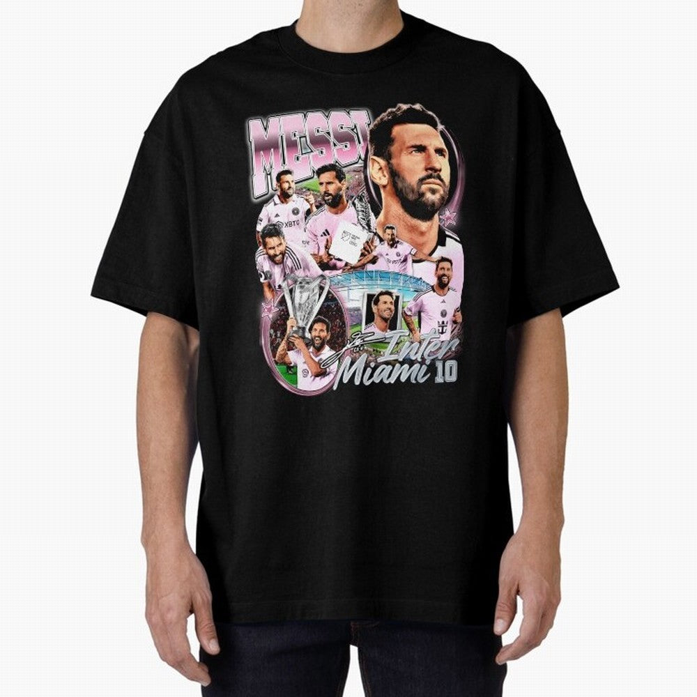 Lionel Messi Inter Miami Retro Vintage bootleg rap tee Classic T-Shirt Live for the Drama of FIFA World Cup 2026 Centered on Haaland, Brazil, Portugal and Argentina Energy, Vintage Soccer Flavor, Modern Football Stars, National Flags and Final