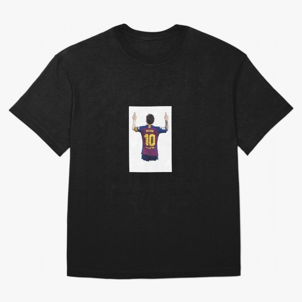 Lionel Messi Celebration Outline Barcelona FC Oversized T-Shirt Bring Stadium Energy to FIFA World Cup 2026 Group Stage Connected to Messi, CR7 and Mbappe, Argentina, France and Brazil Energy, Champion Mindset, Group Stage Buzz, Knockout Tension