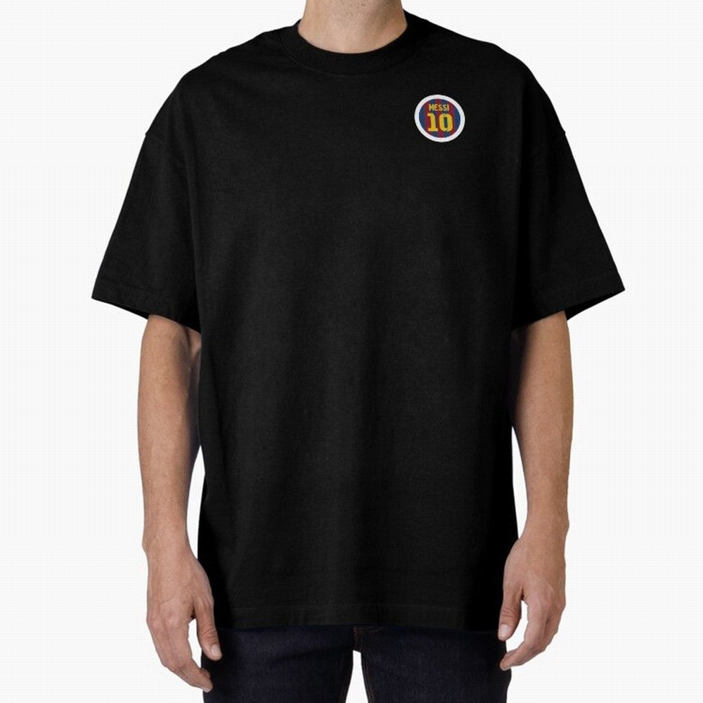The goat, Lionel Messi Barcelona 10 Oversized T-Shirt Bring Global Tournament Vibes to Global Football Passion for FIFA World Cup 2026 Group Stage, Centered on Haaland and Mbappe, Argentina and Brazil, Sports Nostalgia, International Competition,